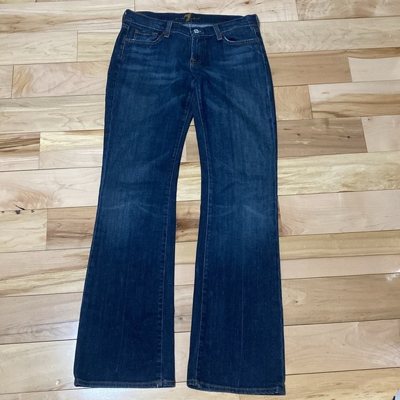 7 for all Mankind Dark Blue Denim Jeans - Picture 6 of 14